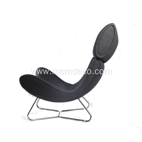 Modern Imola Wingback Fabric Lounge Chair